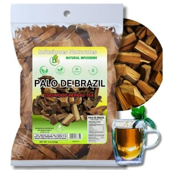 Palo Brazil Tea 4 oz (113g) 100% Natural Herbal Bark Haematoxylum brasiletto Wildcrafted Mexican Tea Non-GMO, Vegan Also Known as Logwood, Palo de Tinto, Pernambuco by Bexpertsusa