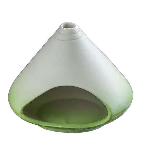 Palo Santo Holder – Handmade Ceramic Incense Stick Stand (4.33 x 4.92 Inch) for Sage, Smudging, Meditation, Altar Décor & Spiritual Rituals Green