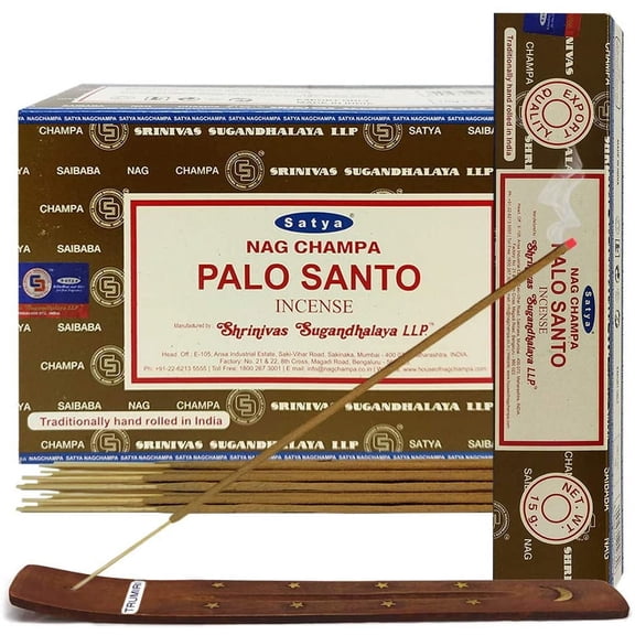 Palo Santo Incense Sticks and Incense Stick Holder Bundle Insence Insense Satya