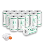 Palogreen 18350 Batteries, 12 Pack 1000mAh 3.7V Lithium-ion Rechargeable Quick Charge High Capacity 18350 Battery for Camera,Led Flashlights,Tablet,Watches