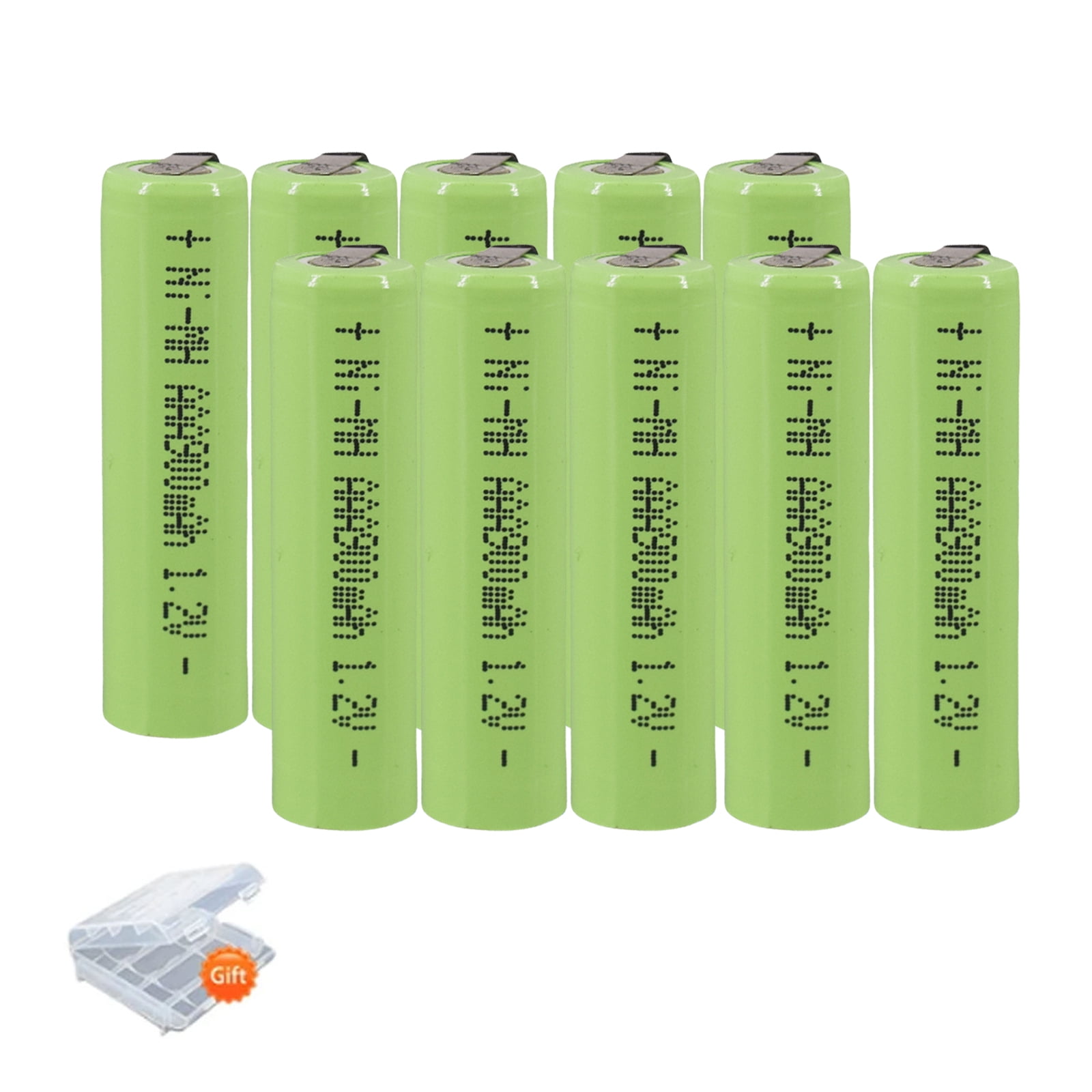 Palogreen AAA Rechargeable Battery 10-Pack 1.2V Ni-MH Triple A Batteries 900mAh with Battery Case fot solar light