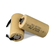 Palogreen NiCD Sub C Rechargeable Battery 2-Pack 1.2V 2200mAh Flat Top SC Cell Batteries for Power Tools