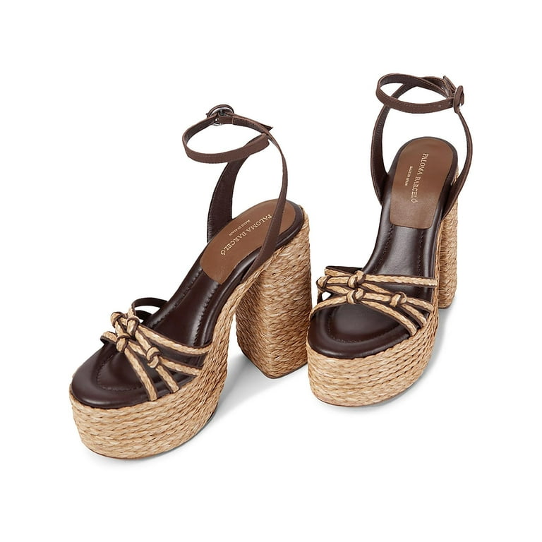 Paloma Barcelo Womens Melha Satin Slip On Platform Sandals