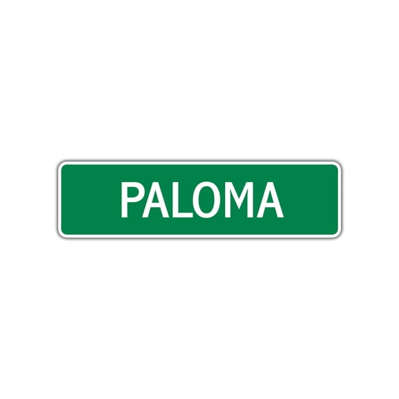 Paloma Girls Children Name Letter Printed Label Indoor Outdoor Wall Plaque Decoration Aluminum Sign 4"x13.5"
