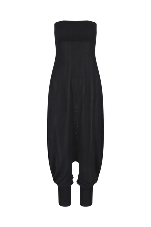 Black Strapless Voluminous Harem Dress (Women's)
