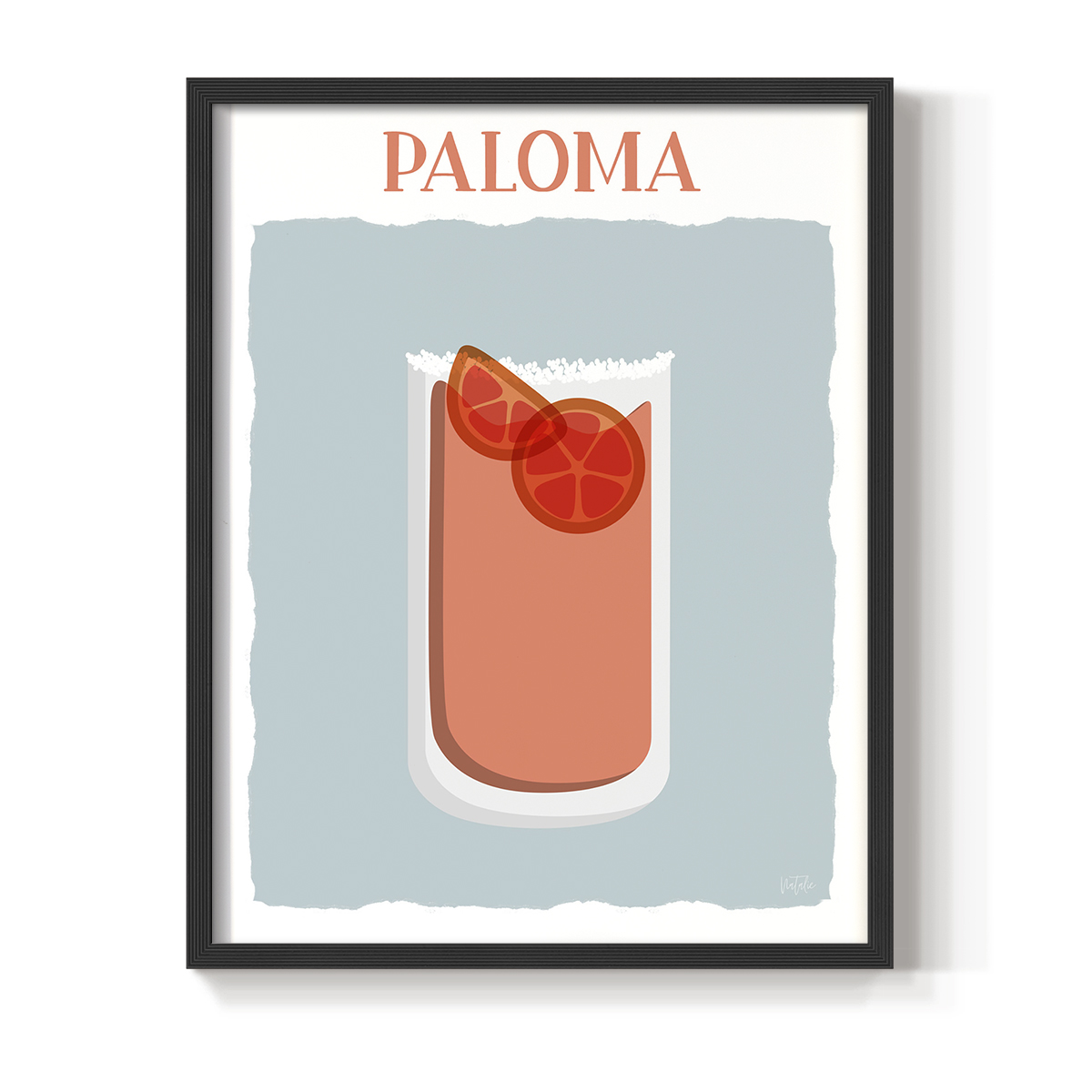 Paloma in Black Solid Wood 16 x 20 Framed Print