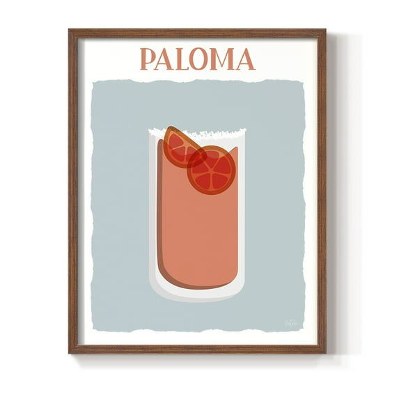 Paloma in Brown Solid Wood 22 x 28 Framed Print