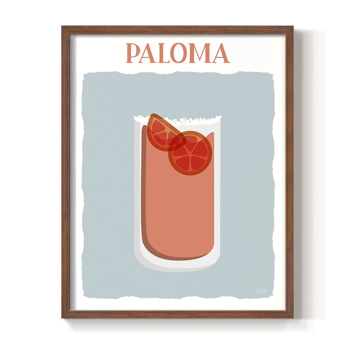 Paloma in Brown Solid Wood 8 x 10 Framed Print
