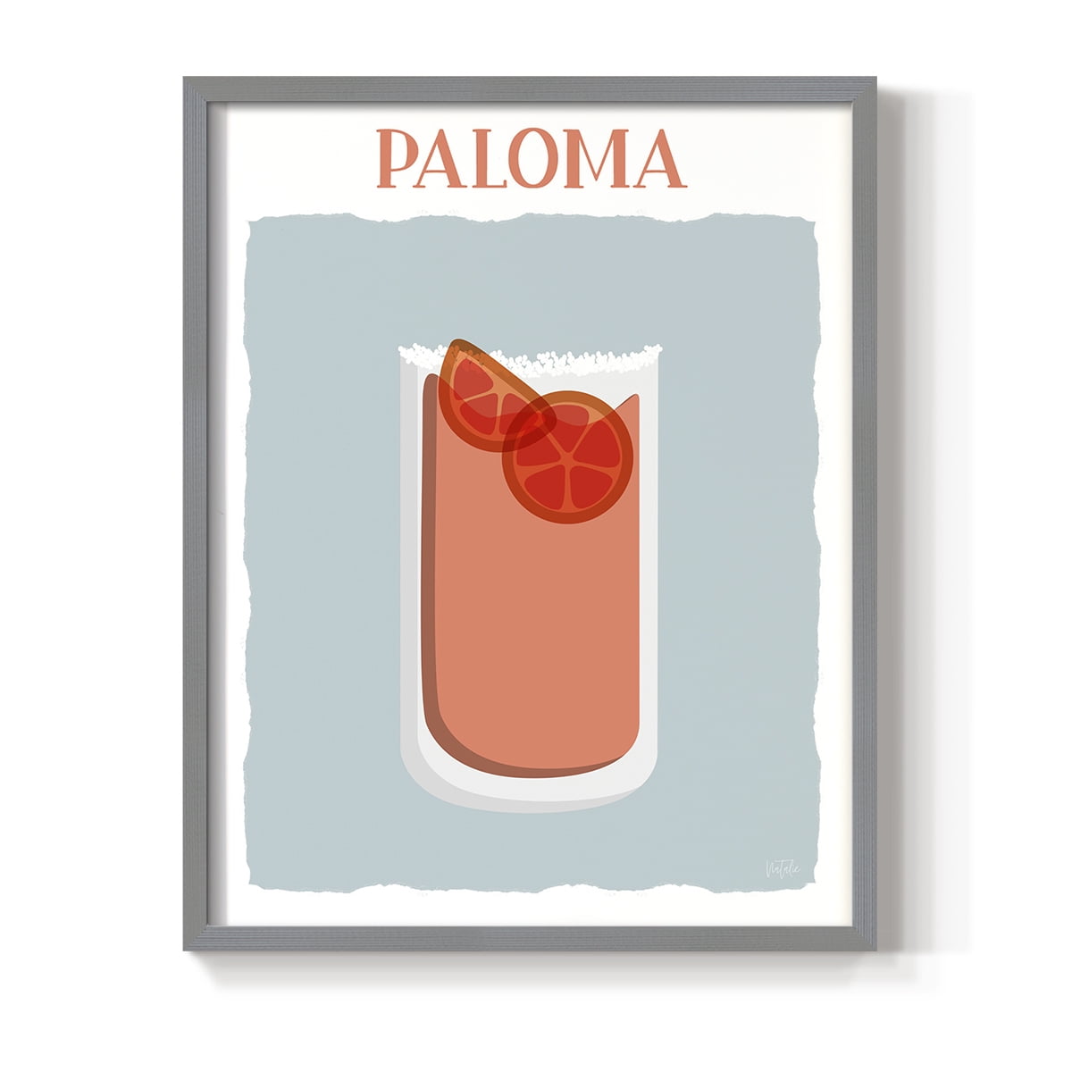 Paloma in Gray Solid Wood 16 x 20 Framed Print