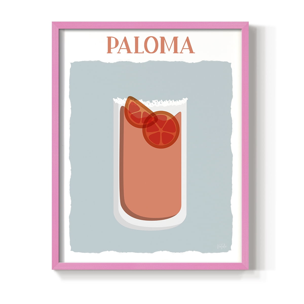 Paloma in Pink Solid Wood 8 x 10 Framed Print