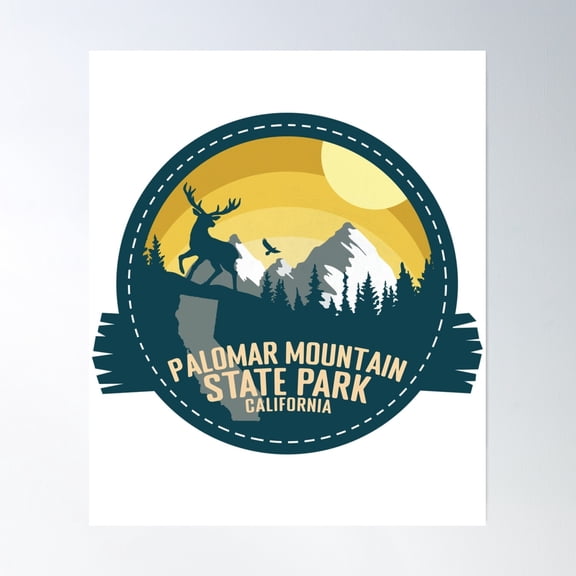 Palomar Mountain State Park California - Ca Retro Souvenir Badge Poster Wall Art Home Decor Office Wall Art