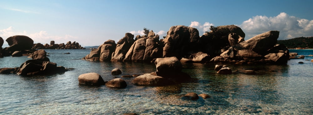 Palombaggia beach and rocks Corsica France Canvas Art - Panoramic Images (27 x 9)