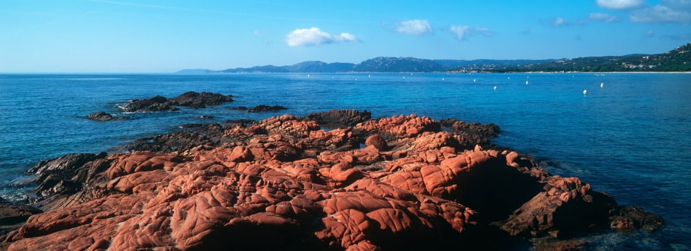 Palombaggia beach and rocks Corsica France Canvas Art - Panoramic Images (36 x 12)