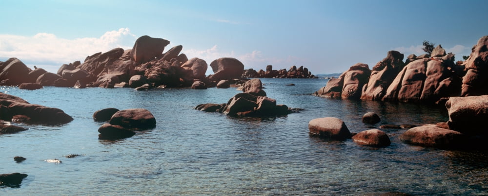 Palombaggia beach and rocks Corsica France Canvas Art - Panoramic Images (36 x 12)