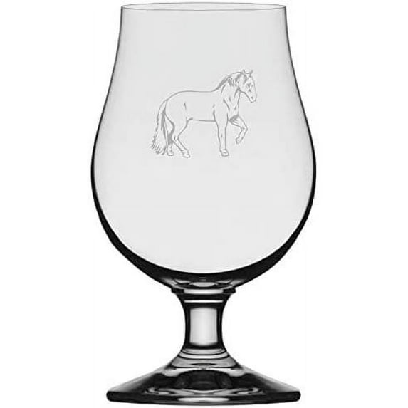 Palomino Body - Alternate Horse Themed Etched 13.25oz Iona Beer Glass