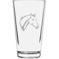 thumbnail image 1 of Palomino Face Horse Themed Etched 16oz Libbey Pint Glass, 1 of 1