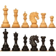 Palomo Staunton Chess Set with Ebony & Boxwood Pieces - 4.4 King