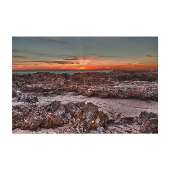 Palos Verdes Sunset - Palos Verdes Estates California Photography Sunset Coast Seascape Ocean Landscape Nature Unframed Wall Art Print 32 x 48 inches
