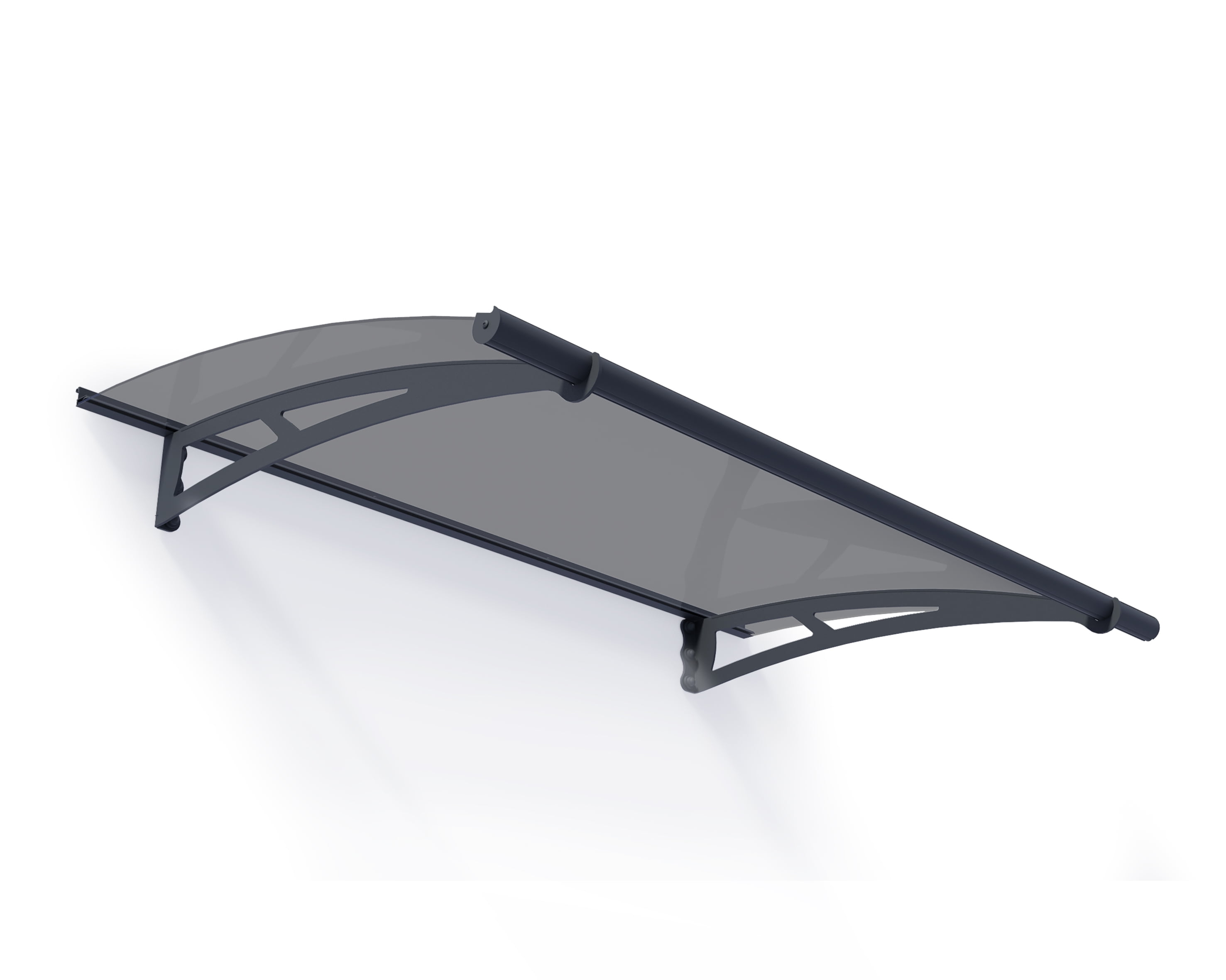 Gray Acrylic and Steel 5' x 3' Door Awning