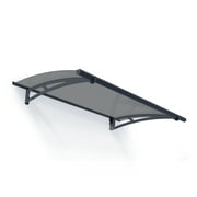 Palram - Canopia Aquila 1500 5' x 3' Acrylic/Galvanized Steel Awning - Gray/Solar Gray