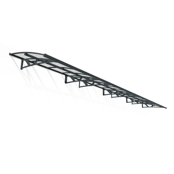 Palram - Canopia Amsterdam 8920 29' x 5' Awning - Gray/Clear