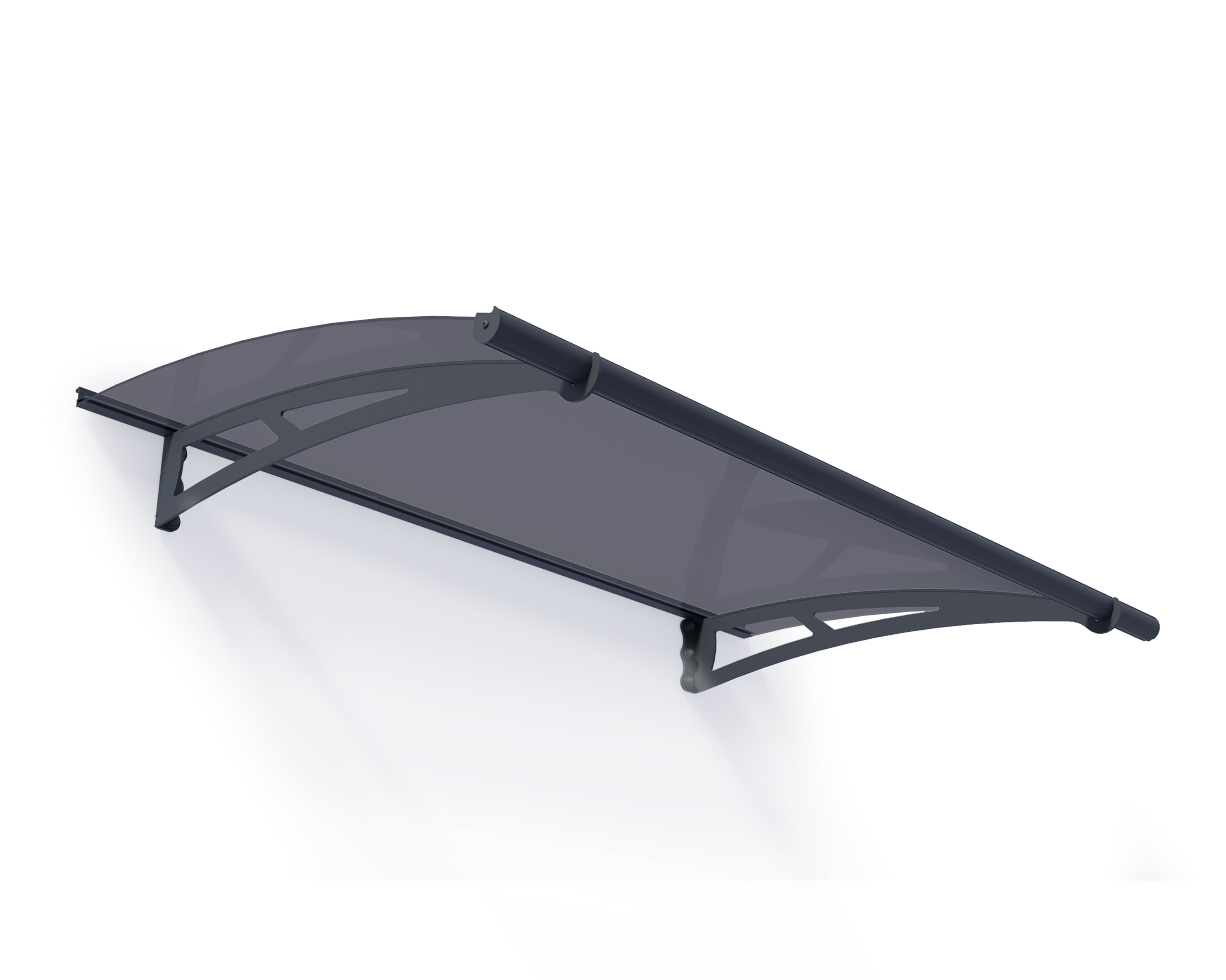 Gray Acrylic and Steel 5' x 3' Door Awning