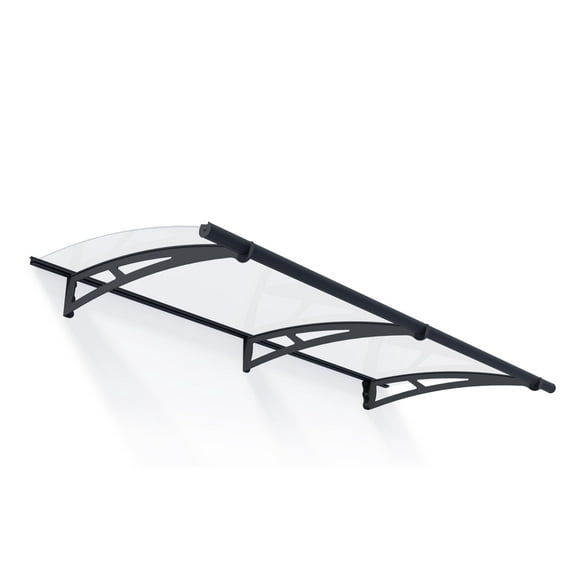 Palram - Canopia Aquila 2050 7' x 3' Acrylic/Galvanized Steel Awning - Gray/Clear