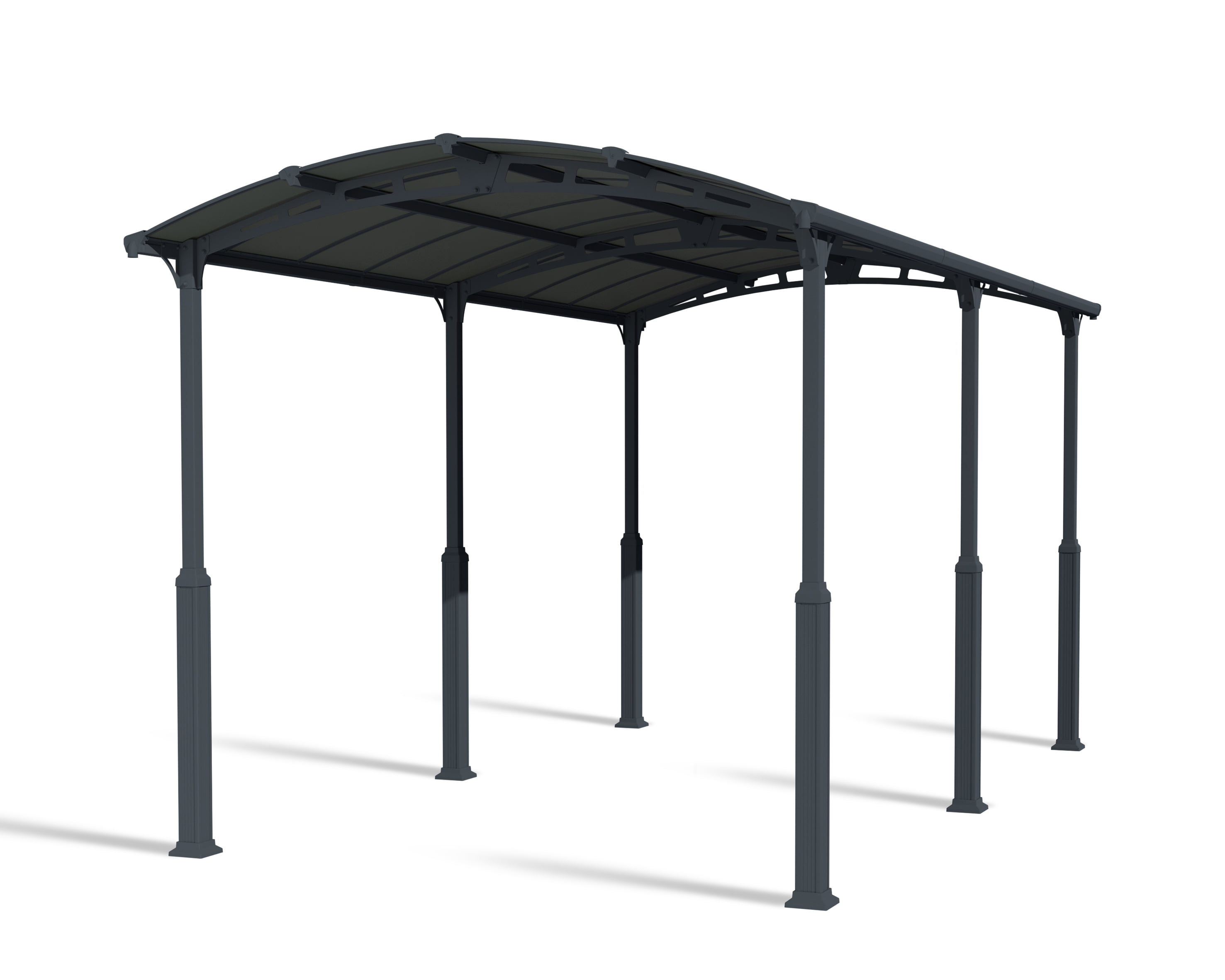 Alpine Gray 12' x 21' Polycarbonate and Steel Carport Kit