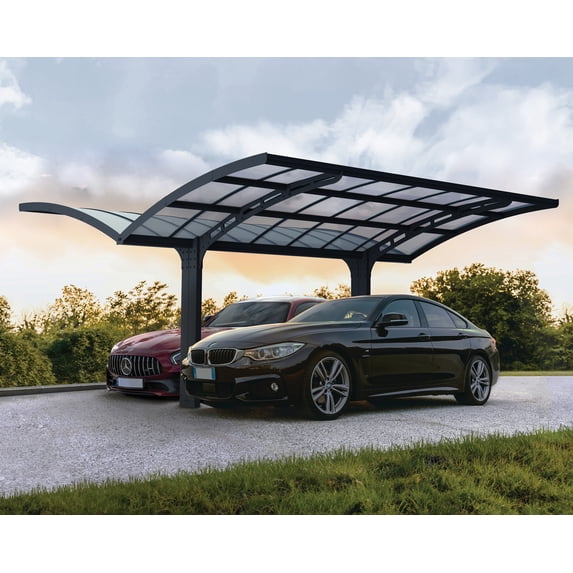 Palram - Canopia Arizona Wave Double Wings 19' x 16' Carport - Gray
