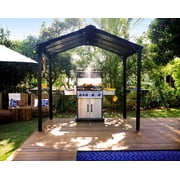 Palram - Canopia Austin 6 x 8 Polycarbonate/Aluminum Grill Gazebo - Gray/Black