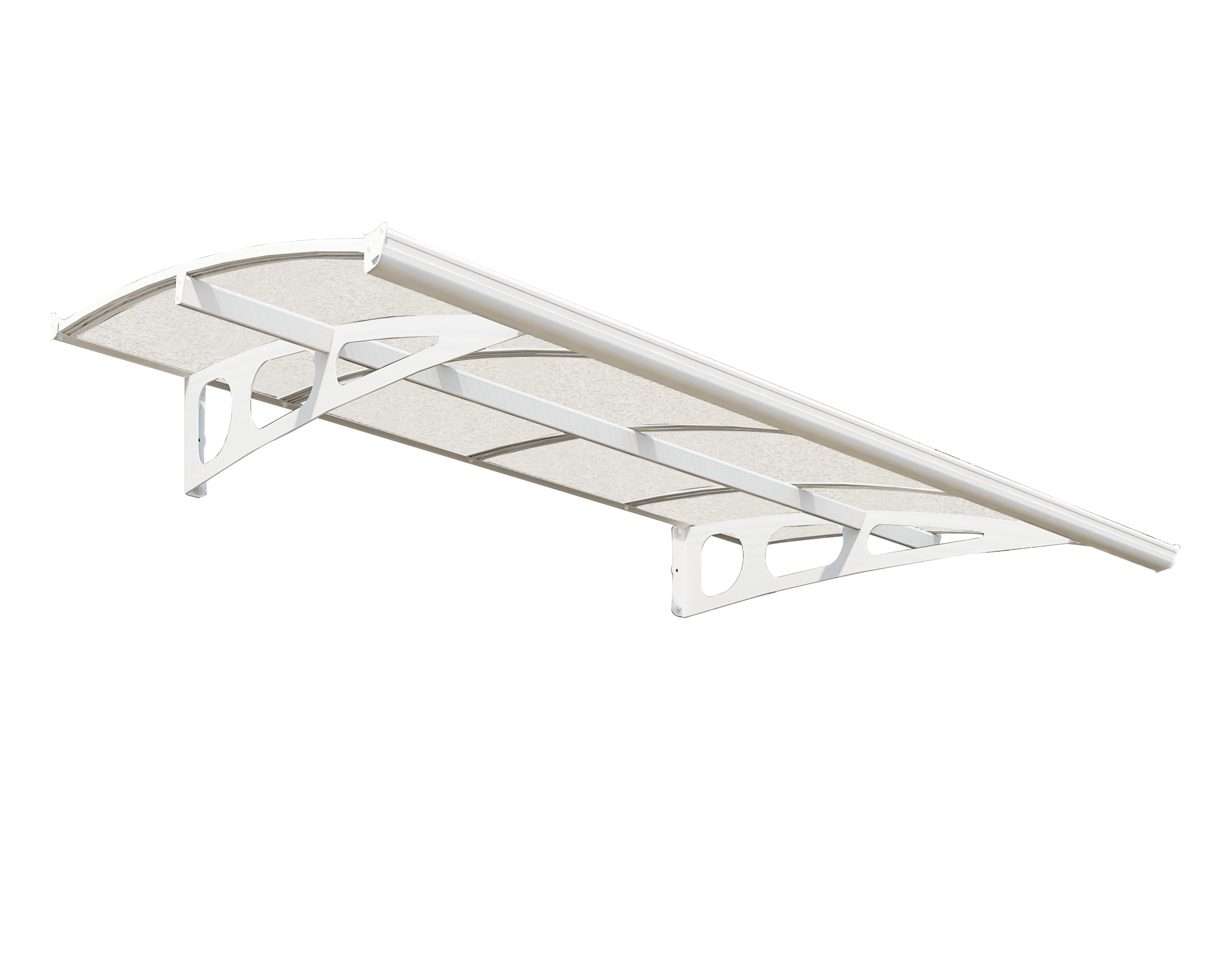 White Polycarbonate and Steel Door and Window Awning