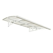 Palram - Canopia Bordeaux 2230 7' x 4' Polycarbonate/Galvanized Steel Awning - White/Clear