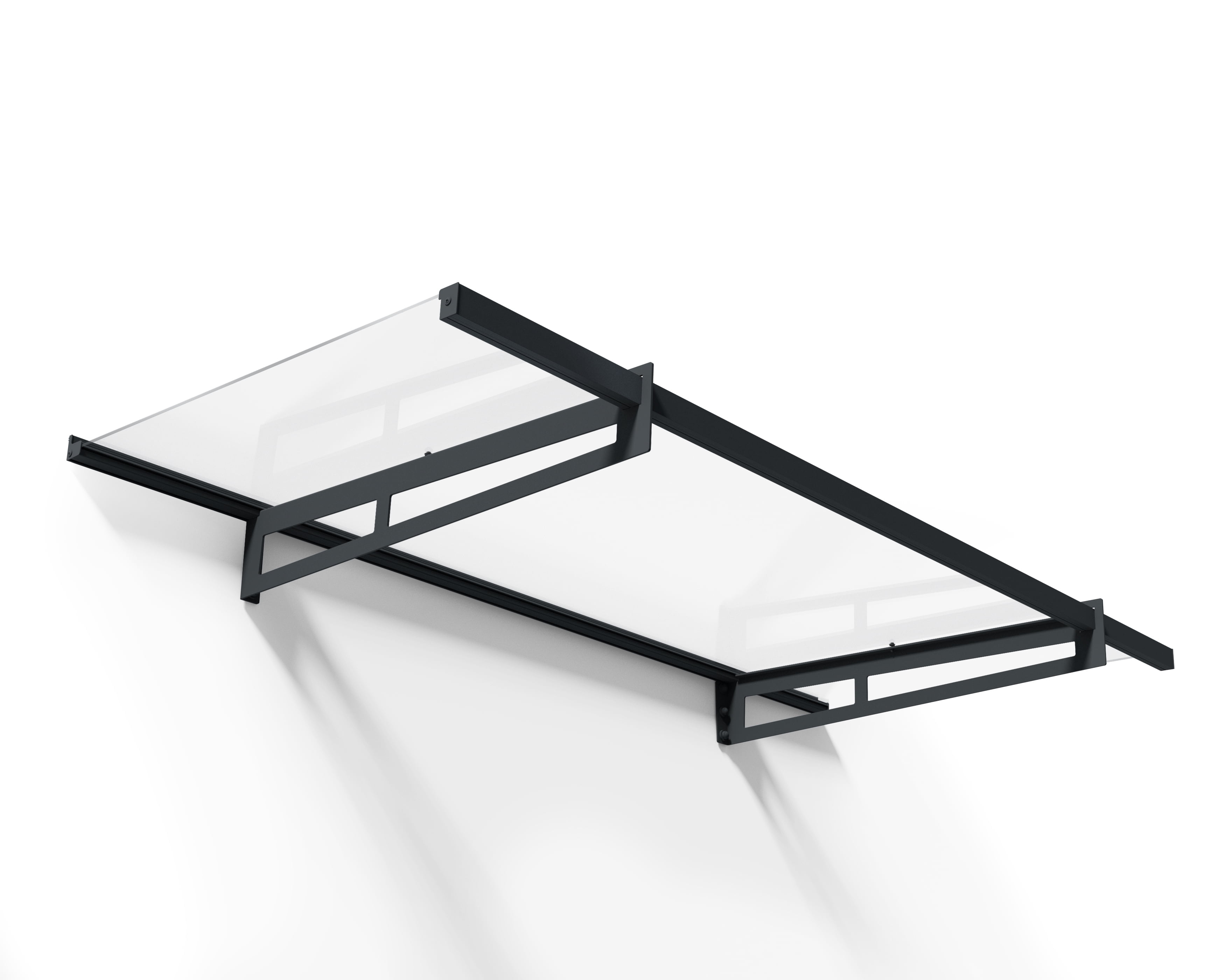 Bremen 7' x 3' Gray and Clear Acrylic Door and Window Awning