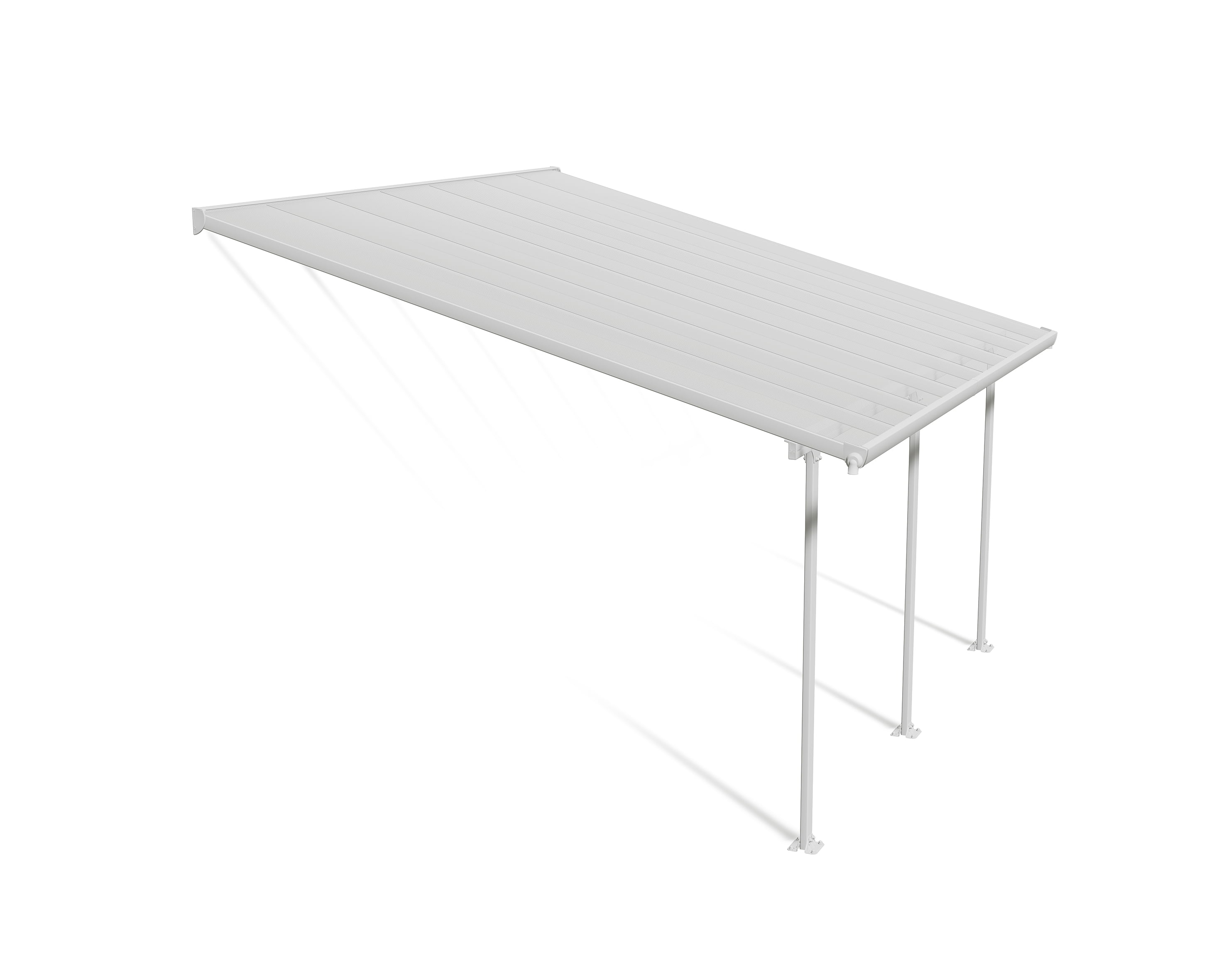 Feria White Aluminum and Polycarbonate 13' x 14' Patio Cover