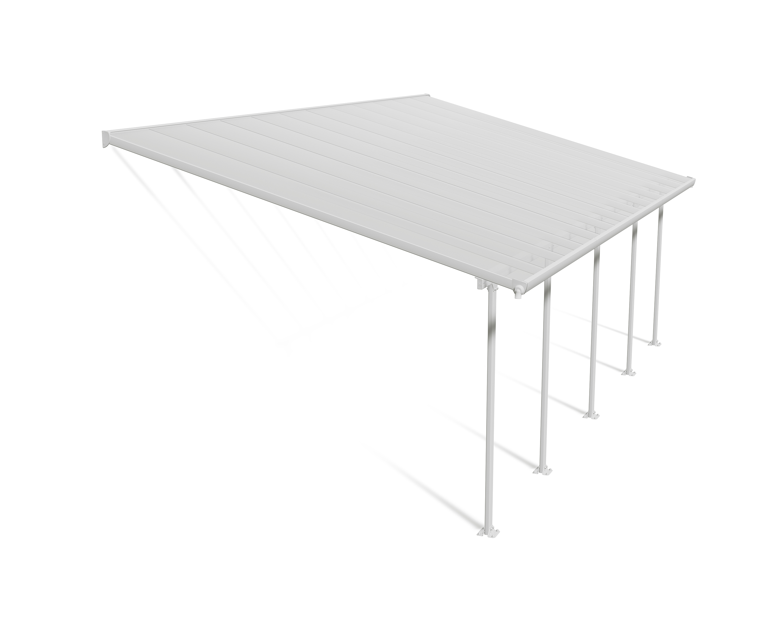 Palram - Canopia Feria 13' x 26' Polycarbonate/Galvanized Steel Patio Cover - White/Clear - image 1 of 9