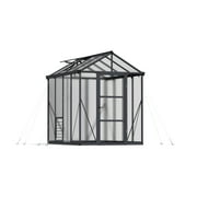Palram - Canopia Glory 6' x 8' Walk-In Greenhouse - Gray - with Automatic Roof Vent Opener