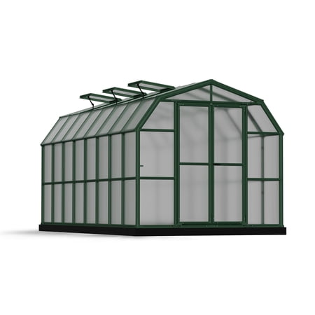 Palram - Canopia Grand Gardener 8' x 16' Twin-Wall Walk-In Greenhouse - Green - with 3 Roof Vents