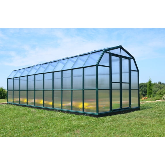 Palram - Canopia Grand Gardener 8' x 20' Twin-Wall Walk-In Greenhouse - Green - with 4 Roof Vents