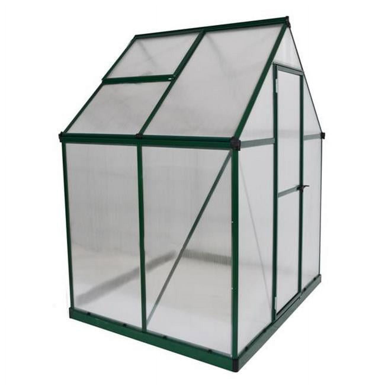 Mythos 6' x 4' Green Polycarbonate and Aluminum Greenhouse Kit