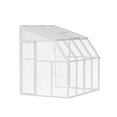 thumbnail image 1 of Palram - Canopia Sun Room 6' x 8' Polycarbonate Walk-In Greenhouse - White - with Roof Vent, 1 of 8