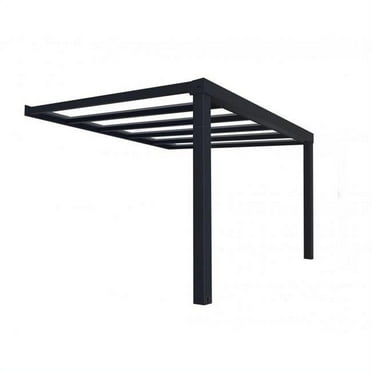 Palram-Canopia HG9451 11 x 12 ft. Stockholm Patio Cover&#44; Gray & Clear