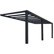 Palram - Canopia HG9463 11 x 24 ft. Stockholm Patio Cover, Gray & Clear