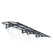 Palram - Canopia Herald 4460 15 x 5 Polycarbonate/Galvanized Steel Awning - Gray/Mist