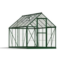Palram - Canopia Hybrid 6' x 10' Polycarbonate/Aluminum Walk-In Greenhouse – Green - with Roof Vent