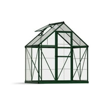 Palram - Canopia Hybrid 6' x 4' Polycarbonate/Aluminum Walk-In Greenhouse – Green - with Roof Vent