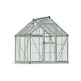 thumbnail image 1 of Palram - Canopia Hybrid 6' x 6' Polycarbonate/Aluminum Walk-In Greenhouse – Silver - with Roof Vent, 1 of 11