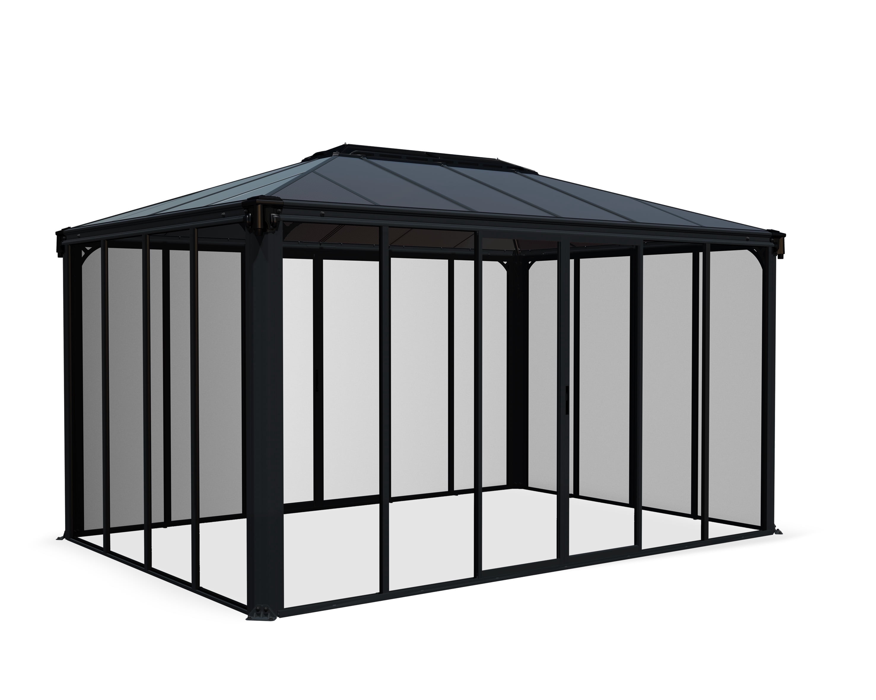 Palram - Canopia Ledro 10' x 14' Enclosed Gazebo - Gray/Clear