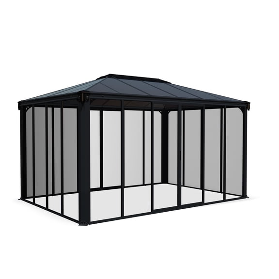 Palram - Canopia Ledro 10' x 14' Enclosed Gazebo - Gray/Clear