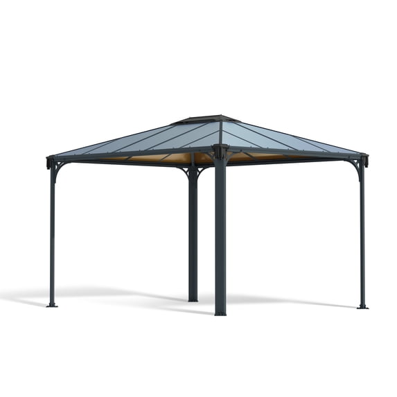 Palram - Canopia Martinique 3600 10' x 12' Polycarbonate/Aluminum Gazebo - Gray/Bronze