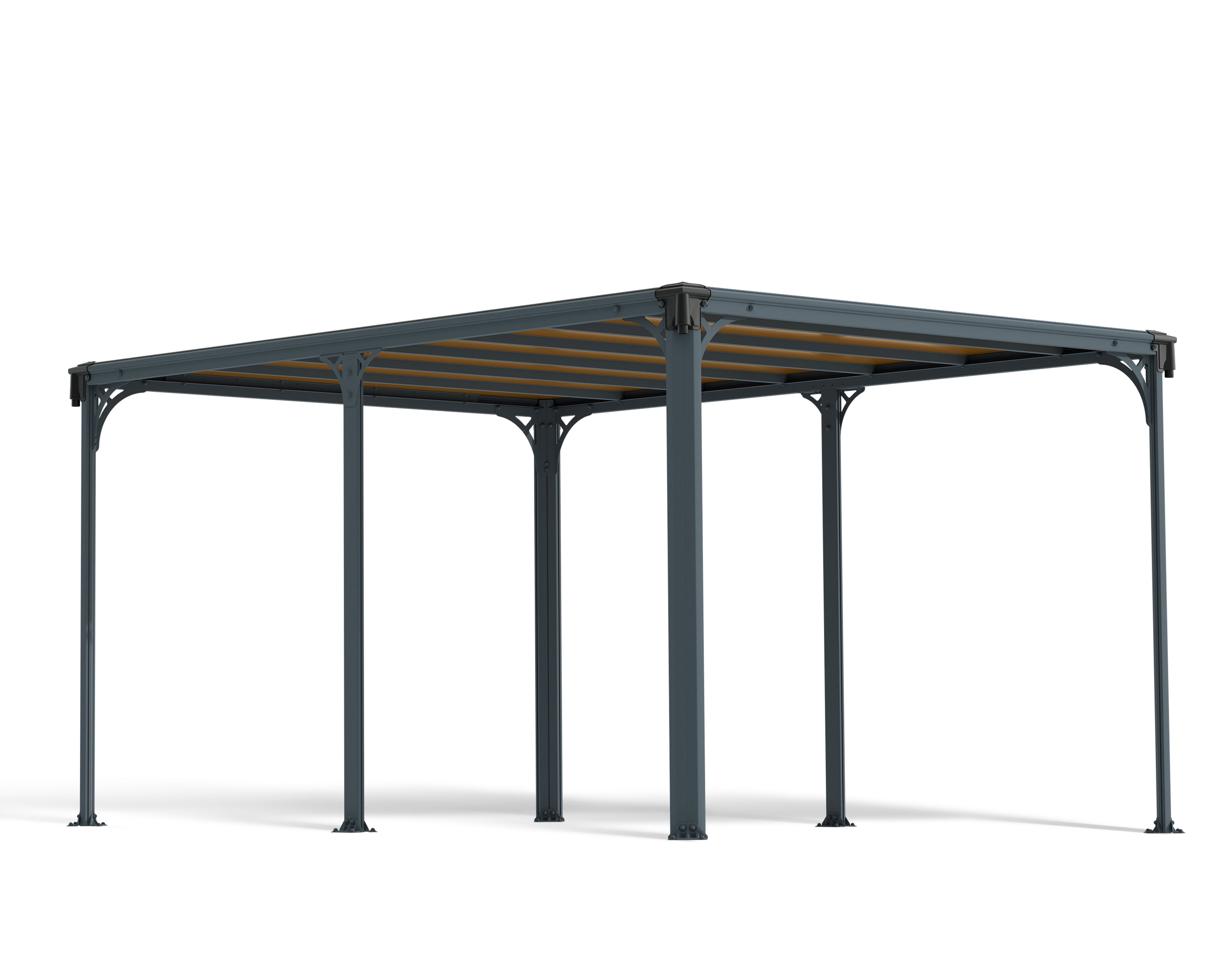 Milano 10' x 14' Gray and Bronze Aluminum Gazebo